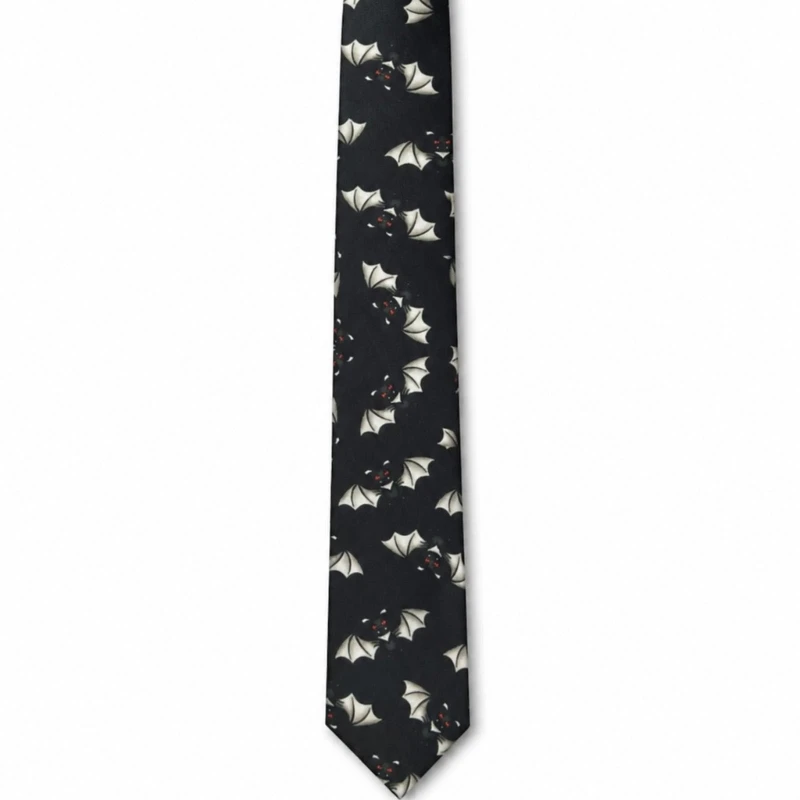 gravata-estreita-poliester-com-estampa-morcego-para-estilo-casamento-e-vestido-diario