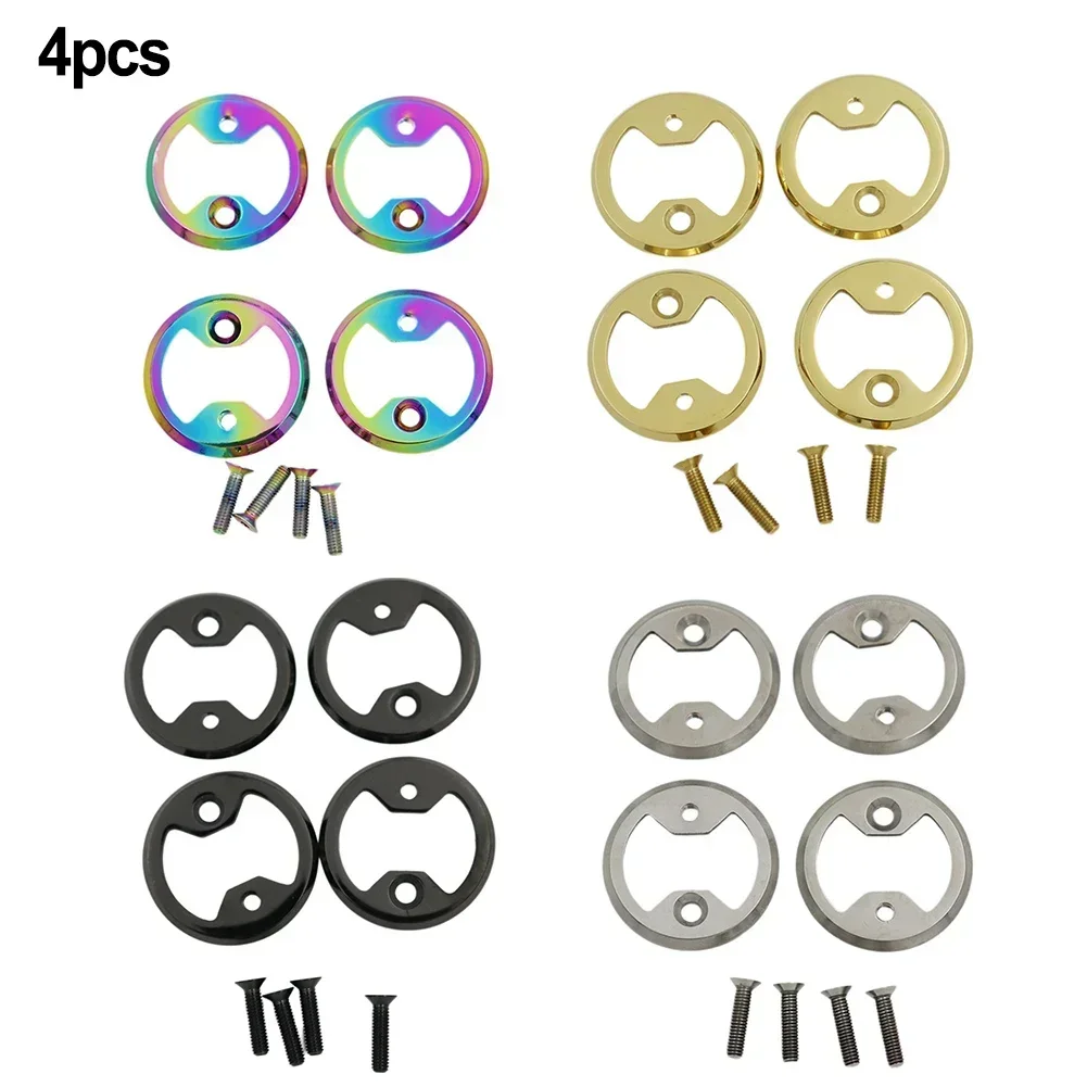 Primary Colors Alloy Bike Pedal Plate Bow Alloy For Wahoo For Ultra Light Lock Lid 4PCS Package Bicycle Accessories