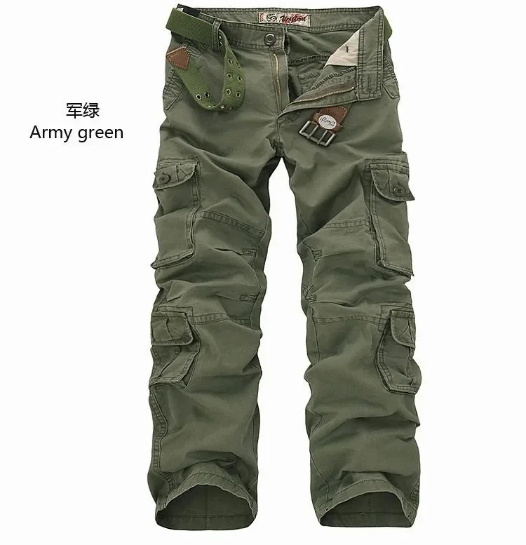 2024 New Tactical Pants Men Multi-pocket Washed Overalls Male Baggy Cargo Pants for Men Cotton Trousers Large Size 46