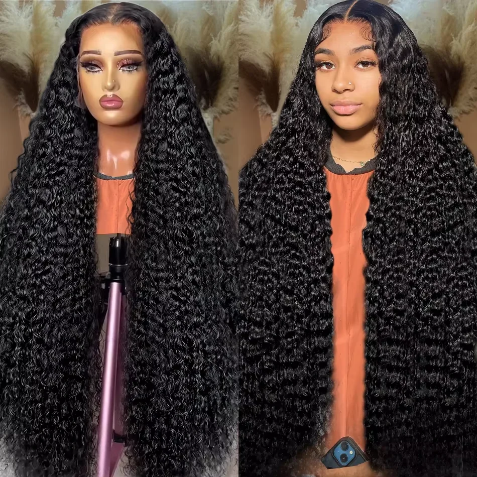 

100% Human Hair Lace Frontal Wig Deep Wave Frontal Wig 13x4 Lace Wigs Preplucked Human Wig Ready To Go Human Hair Wig Loose Wig