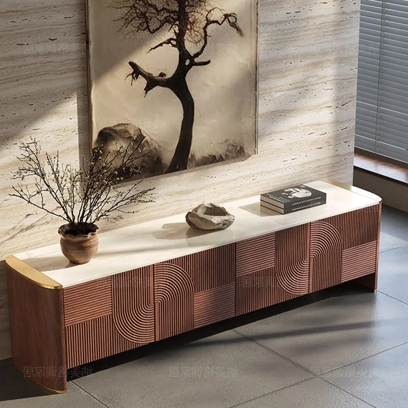 wood organizer tv stands living room display mobile luxury designer drawers tv table storage muebles chinese style furniture