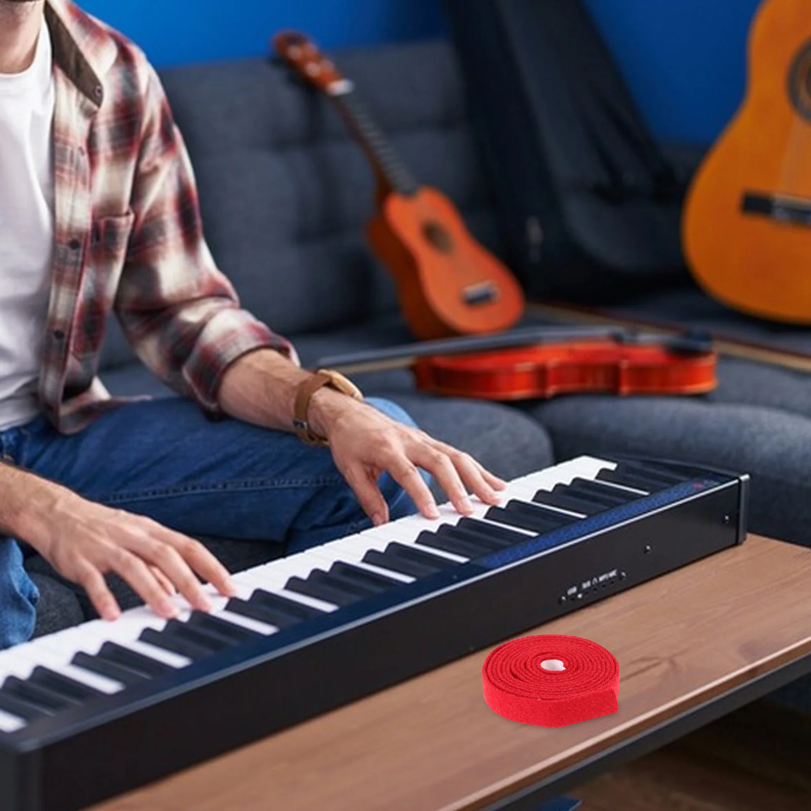 

Piano Keyhole Felt Pads Noise Reduction Soundproofing Accessories Clearer Sound Comfortable Playing Easy Installation