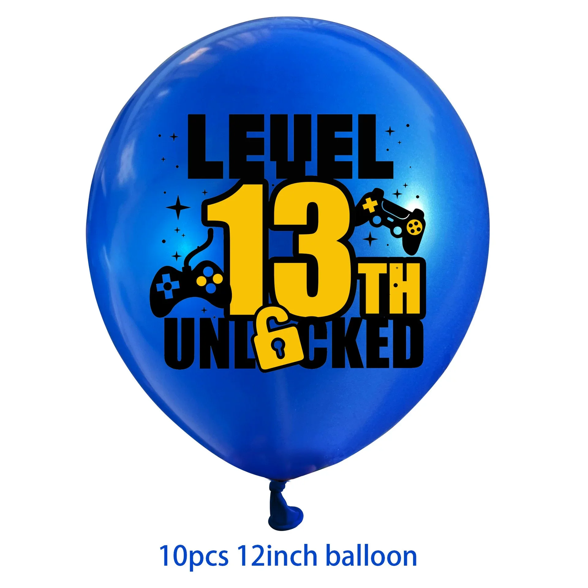10 Stück 12 Zoll blaue Gamepad-Zahlen-Latexballons zum 8. bis 13. Geburtstag, Spiel auf Abbildung, Thema, Ballon, Geburtstagsparty-Dekorationen – Detail 7