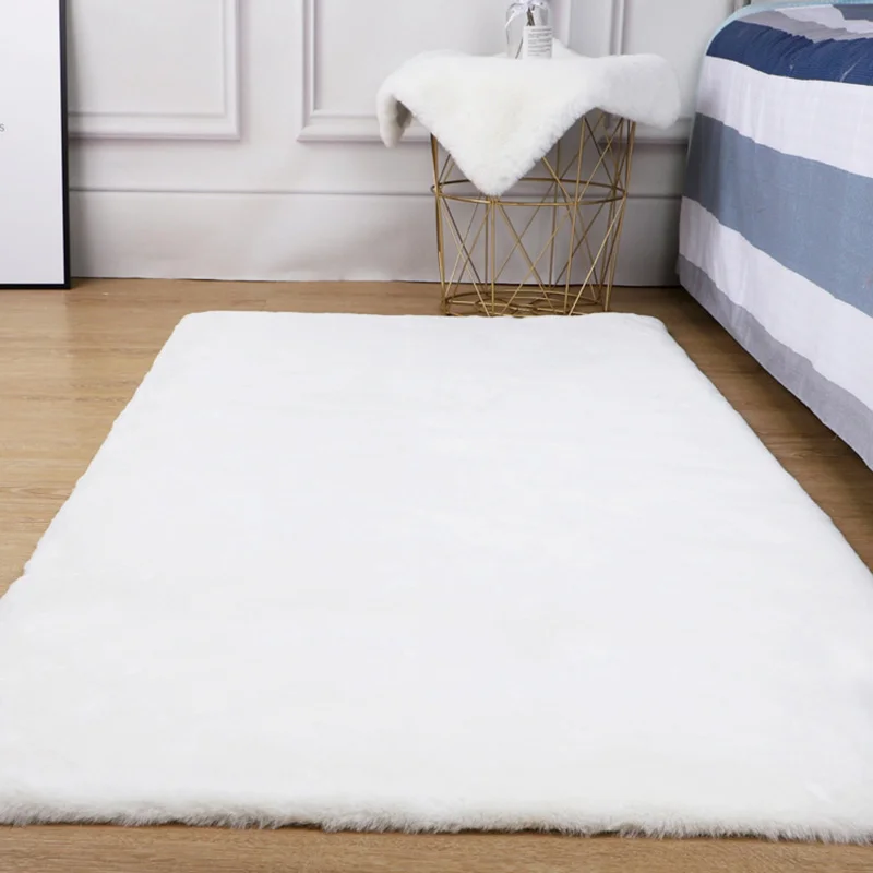 Ultra Soft Faux Rabbit Fur Area Rug Living Room Carpet Plush fluffy Rug Home Decorative Rug Machine Washable Chair Couch Cover