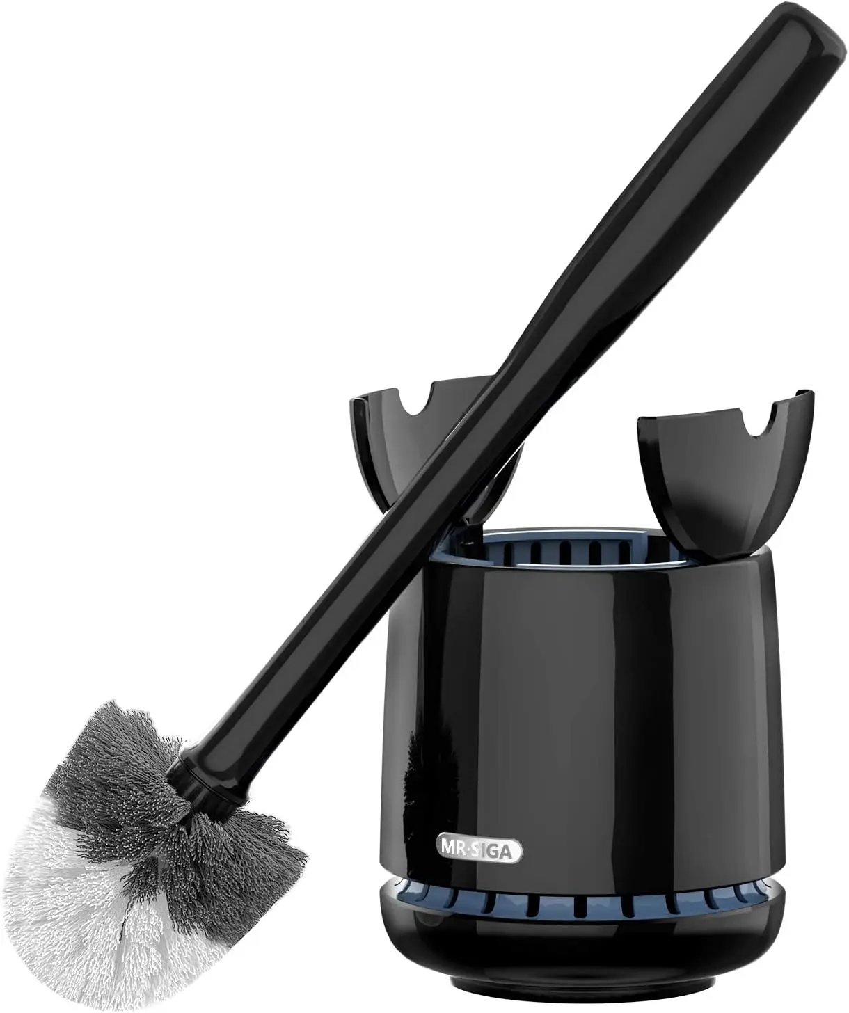 

Toilet Bowl Brush and Holder, Premium Quality, Solid Handle, Durable Bristles, Black, 1 Pack