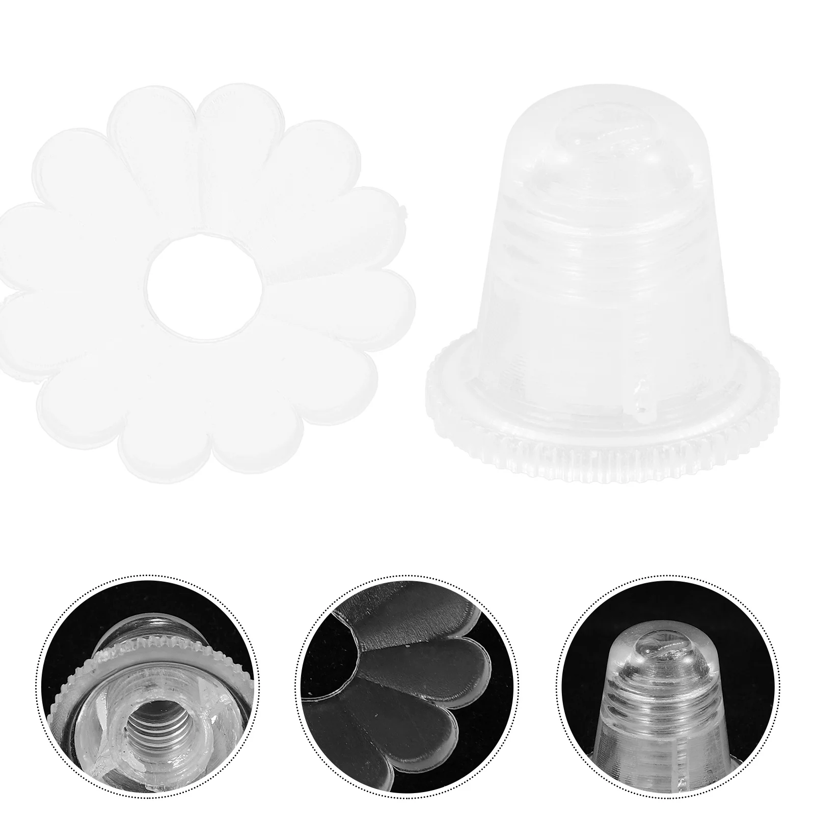 

2 Sets Patio Umbrella Accessories Caps Plastic Tops Cover Pole Fastening Sun Replacement Outdoor Small