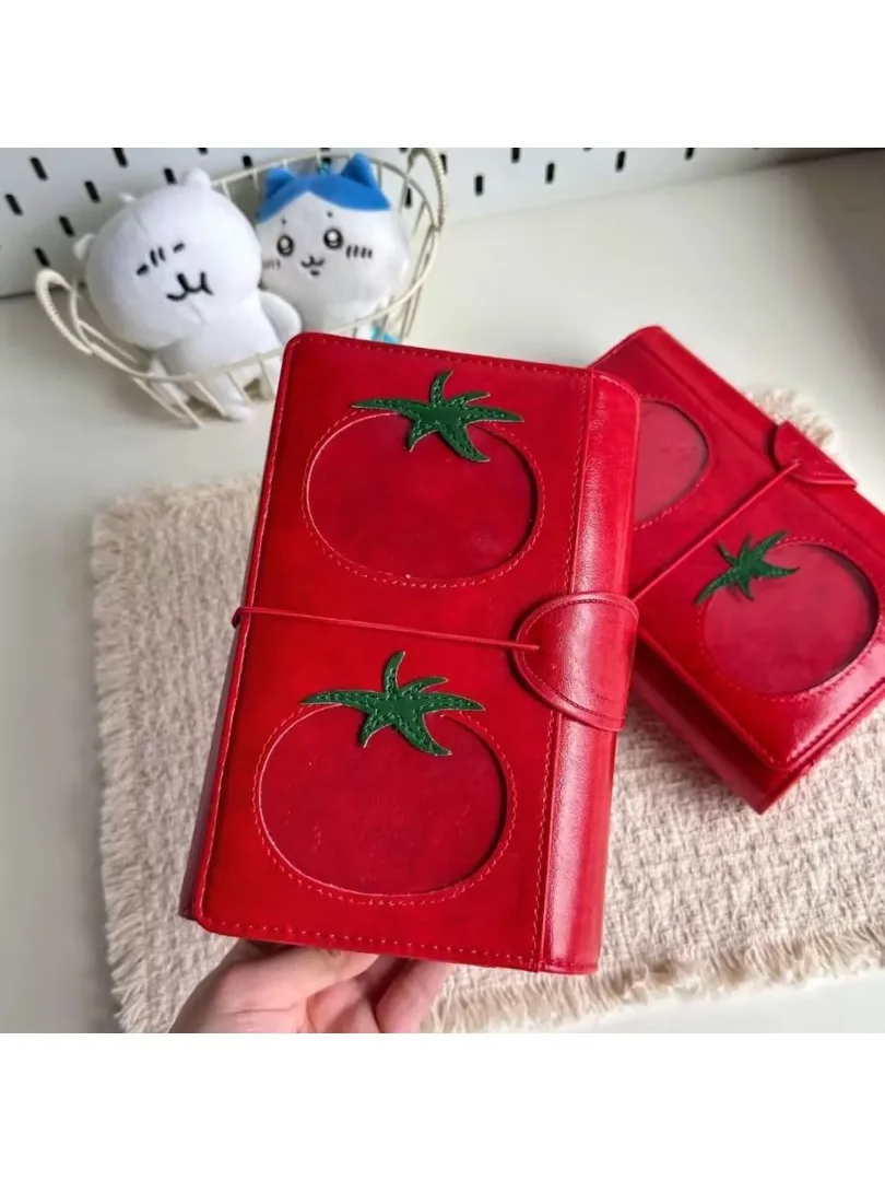 Notatnik A6 z czerwonymi pomidorami, trzyczęściowy, z luźnymi kartkami, segregator PU, album na zdjęcia, dziennik, planer, okładka, artykuły papiernicze — zdjęcie produktu 7
