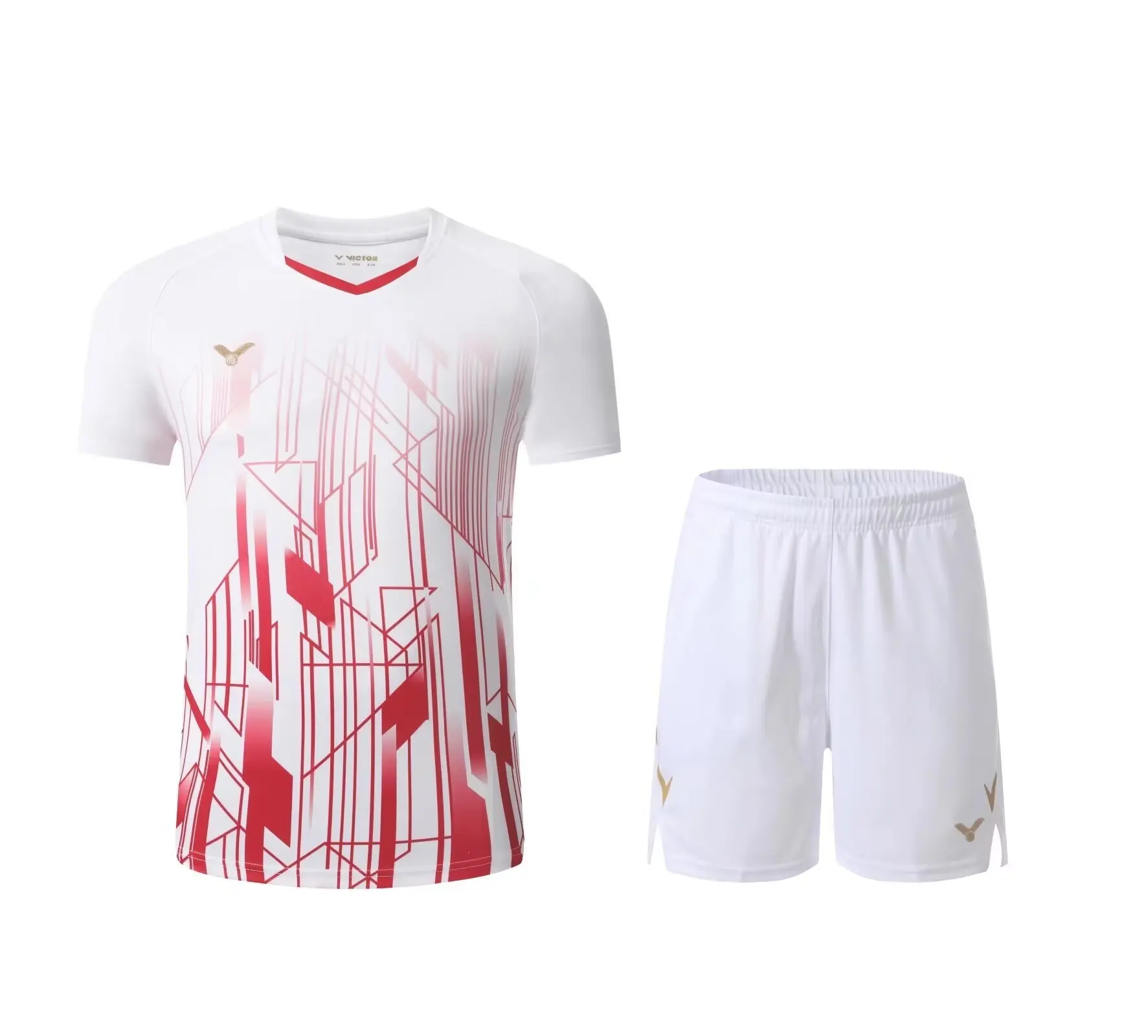 2024 Victor badminton jersey top men's and women's short-sleeved quick-drying competition jersey training sports men