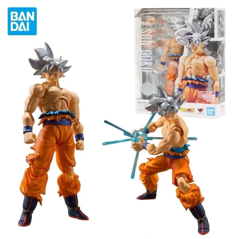 En Stock Original BANDAI S.H.Figuarts SHF Dragon Ball Super Son Goku Ultra Instinct Anime modelo de figuras de acción juguetes regalos