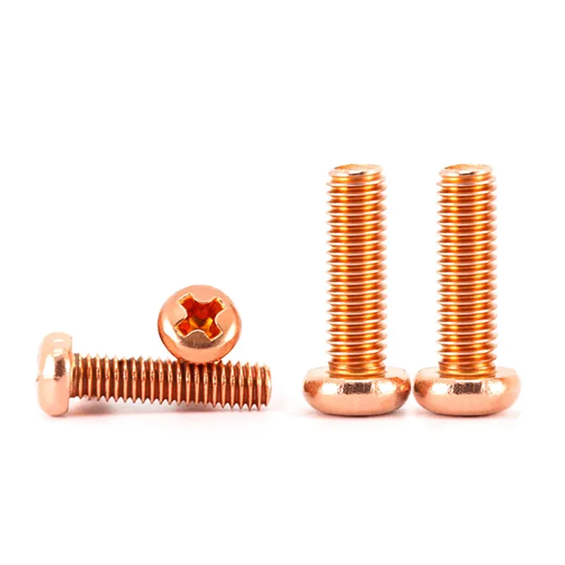 

Non Magnetic Red Copper Cross Head Screw Corrosion Resistant for Electronic Applications M3 M4 M5 M6