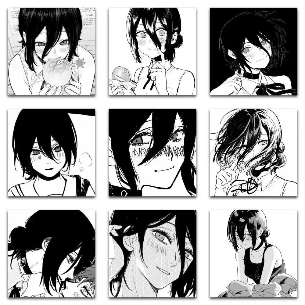 59Pcs Reze Anime Stickers Water Cup Phone Case Computer Skateboard Notebook DIY Self-Adhesive Waterproof Decals