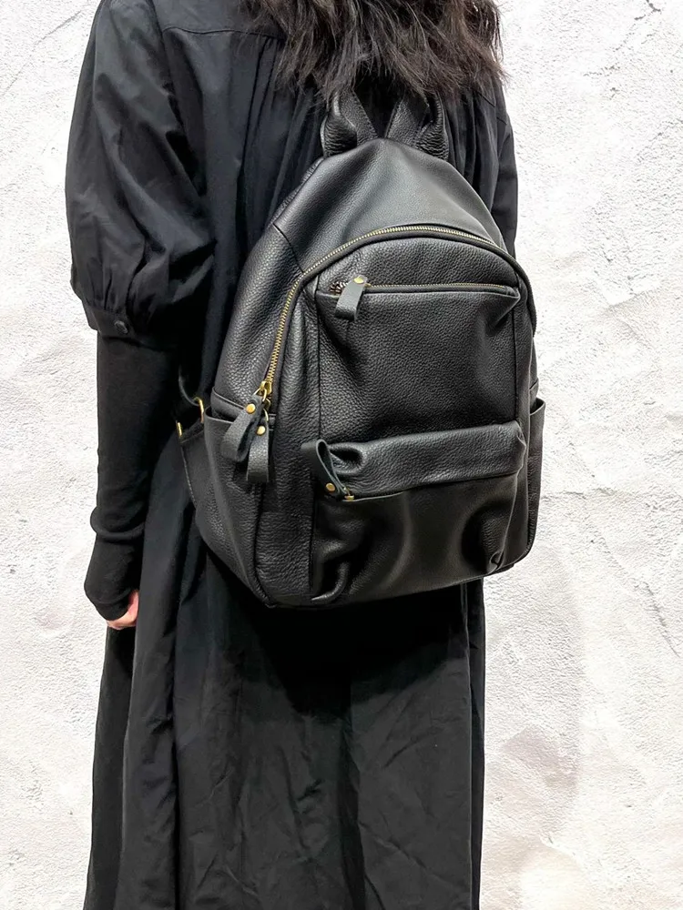 Женские рюкзаки, сумка через плечо из воловьей кожи, рюкзак с несколькими карманами, большой вместительный рюкзак, дорожная сумка из мягкой кожи, рюкзак