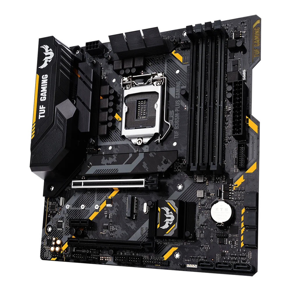 ASUS Motherboard, TUF B365M-PLUS GAMING, B365 Chipset, LGA 1151 Socket for 8th 9th Gen Core, 8700K 9100F 9400F 9500 9700K 9600K