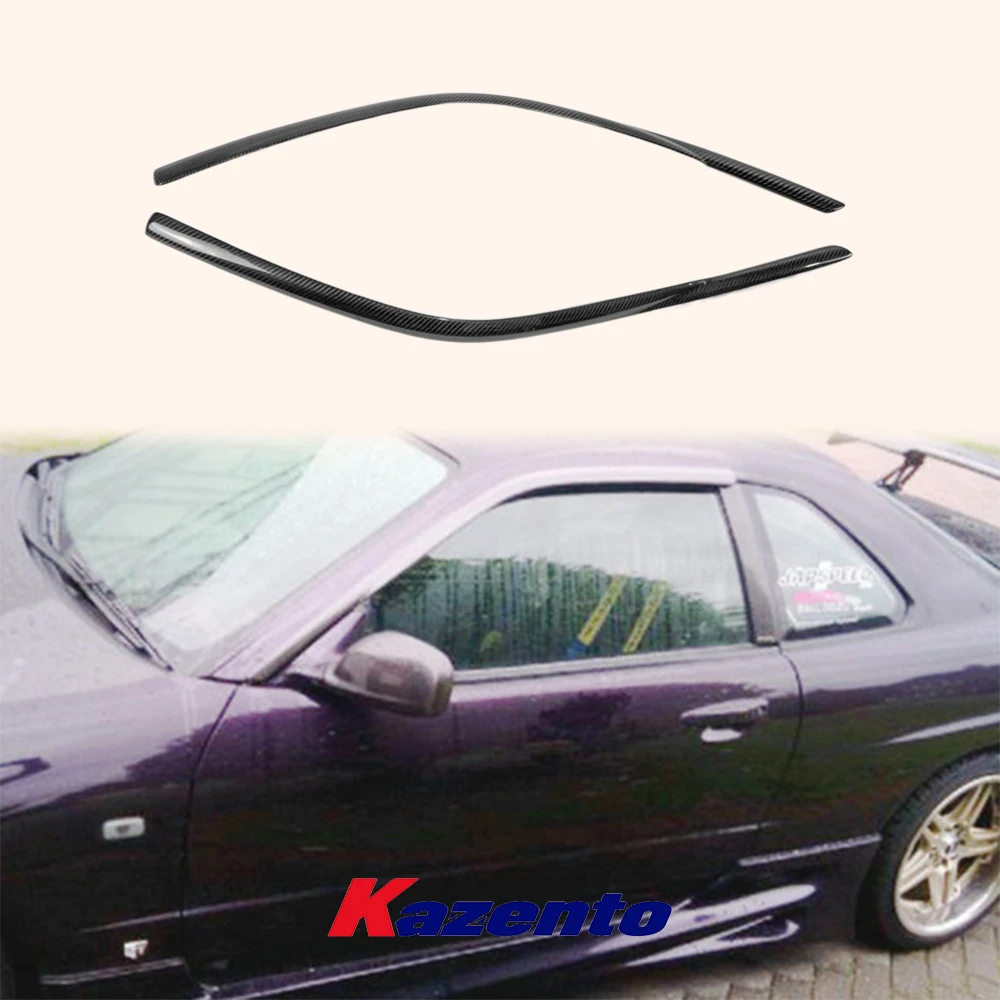 

For Nissan Skyline R34 GTT GTR Car Body Kit Carbon Fiber Wind Deflector Window Rainproof Visor