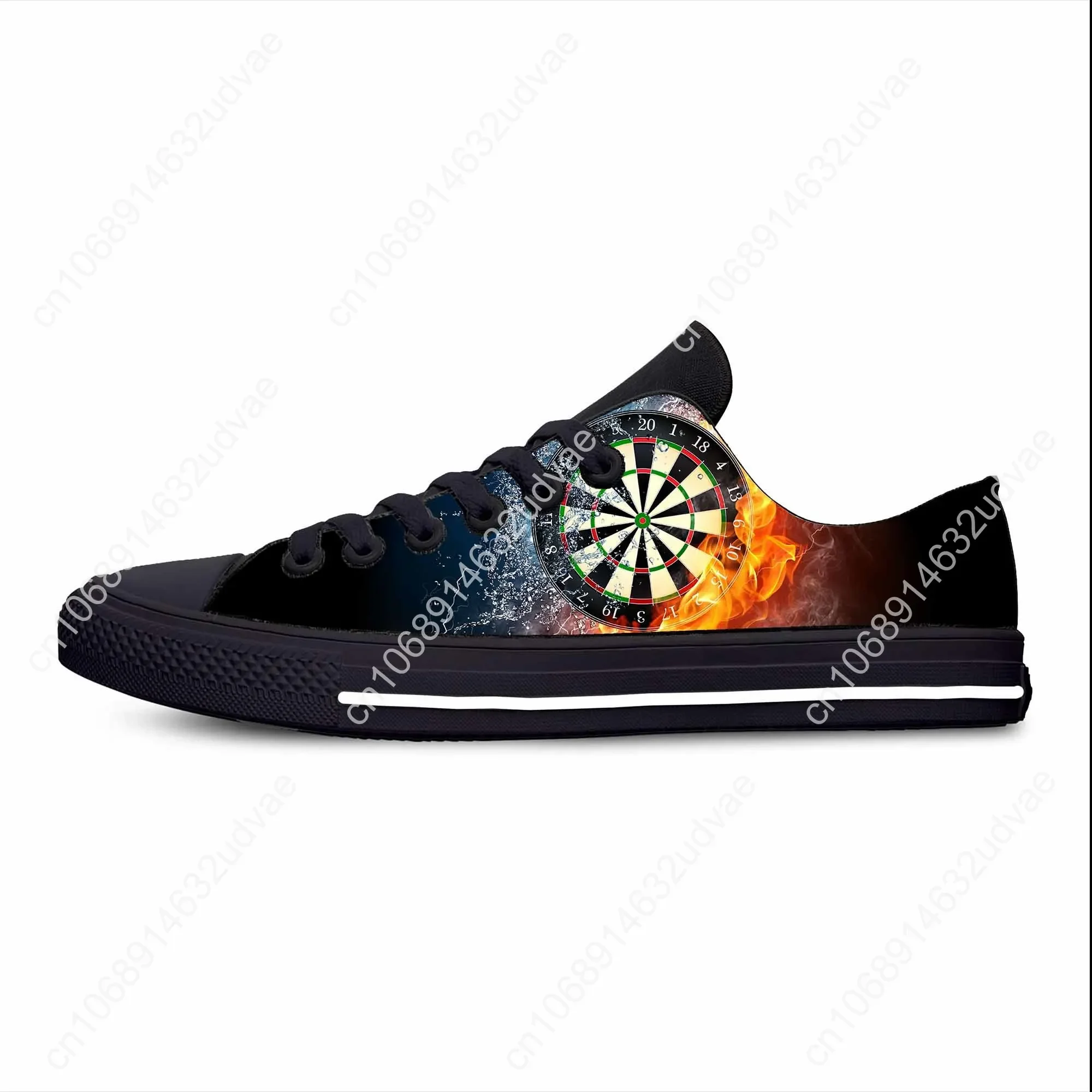 Game Sport Darts Dartboard Dart board Target Funny Casual Cloth Shoes Low Top Comfortable Breathable 3D Print Men Women Sneakers