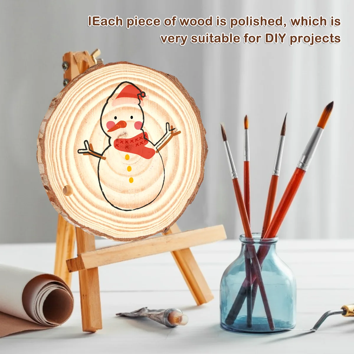 30/60 pz fette di legno naturale non finito cerchi di legno rotondi per arti pittura artigianato fai da te decorazioni di nozze ornamento di natale