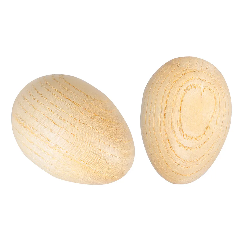 

Wooden Maracas Egg Shakers Musical Percussion Instrument Eggs 2pcs Beige Wood Material 5.8 * 4.1 * 4.1cm Size 75.8g Weight 10 *