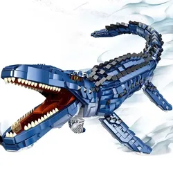 creative expert Dinosaur moc ideas building block Jurassi model toys Sea Mosasaurus birthday New Year gifts christmas 1859pcs