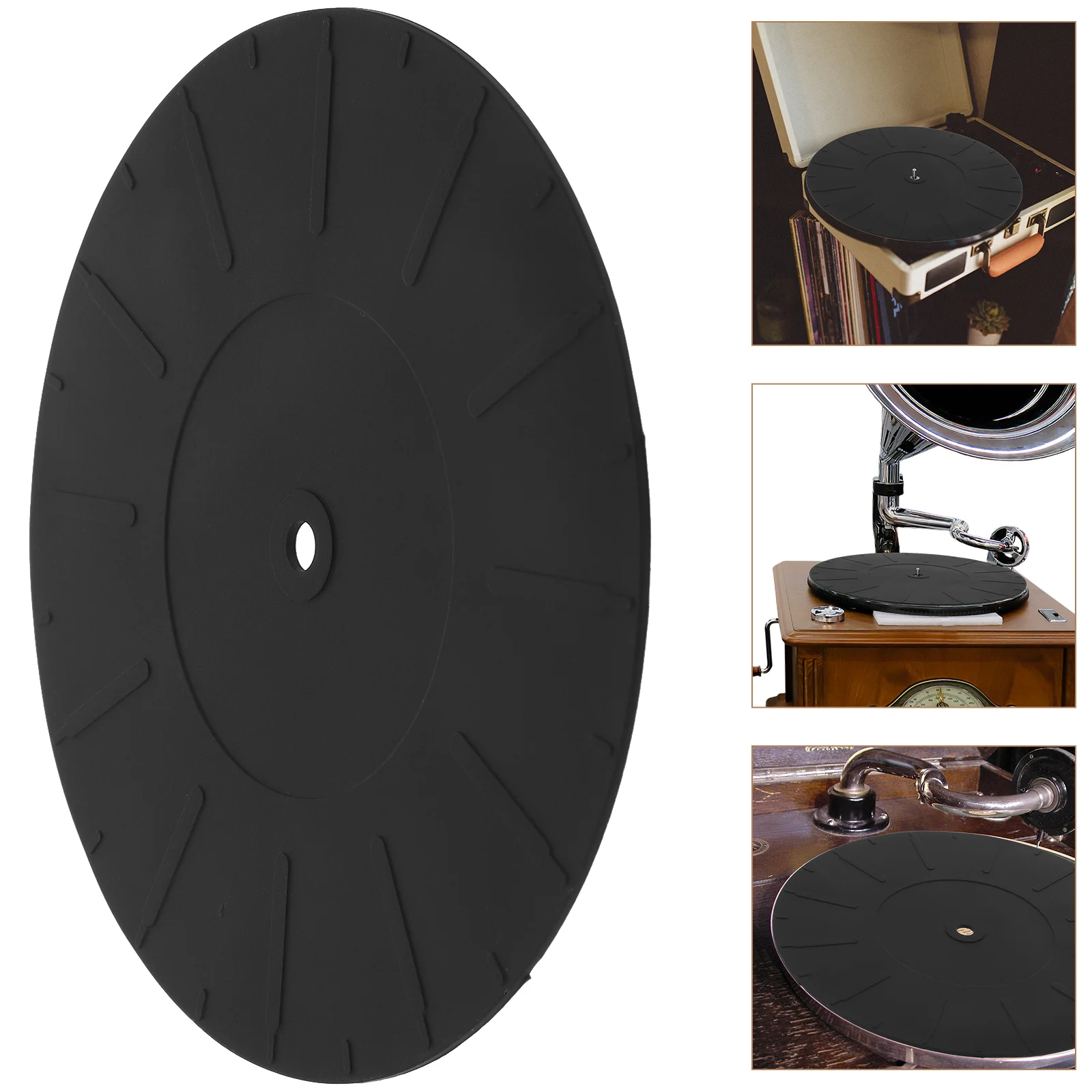 Turntable Pad Silicone Vinyl Record Mat Protective Player Slipmat Turntables for Records