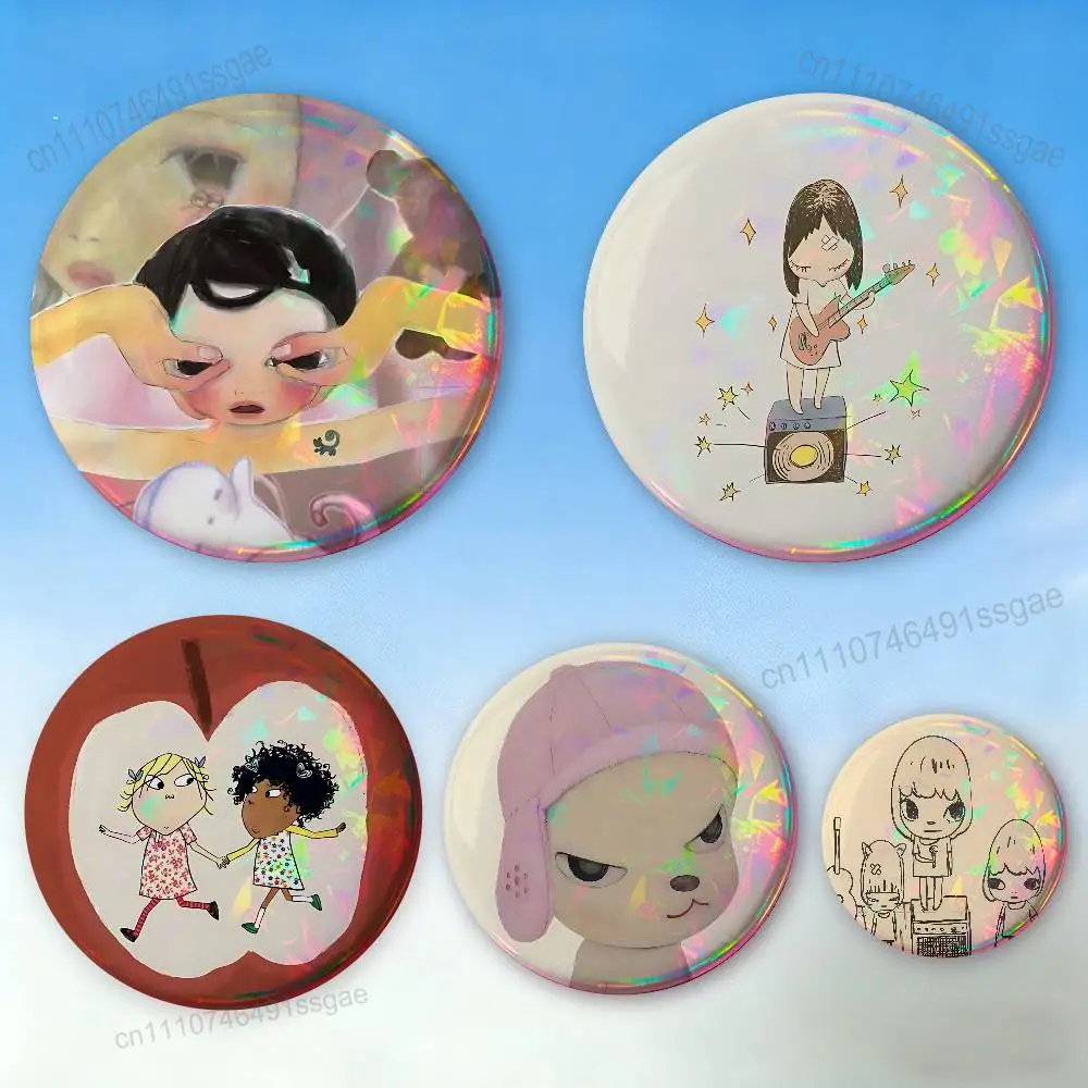 

Cute Y-Yoshitomo N-Nara Badges Personalized Handmade Round Brooches Pins Accessory 25mm 75mm 44mm 58mm 32mm