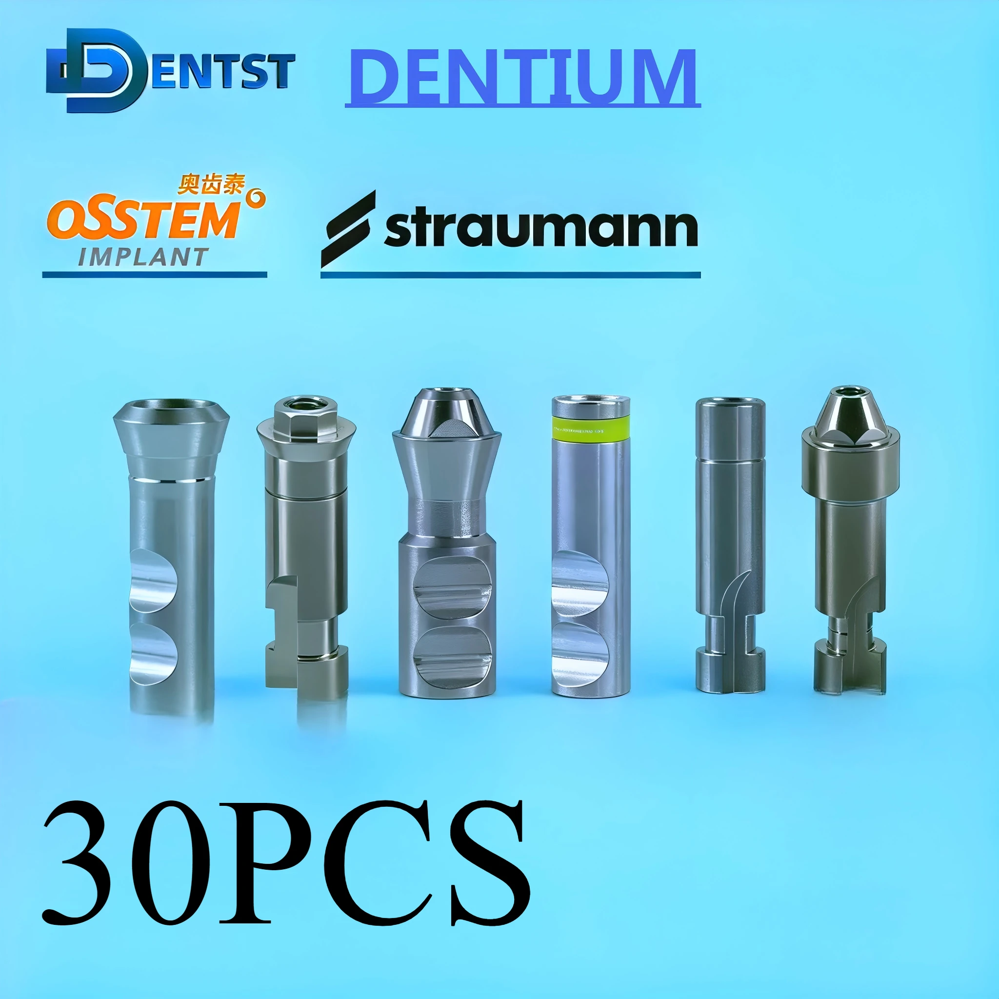 

30Pcs Dental Implant Lab Analog Screw, Healing Abutment Replacement Tool Compatible with Osstem Dentium Straumann