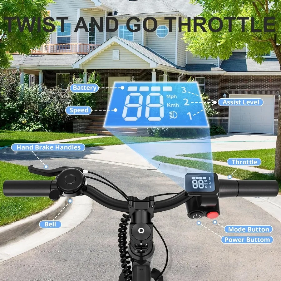 Vélo d'équilibre électrique 24v pour 3 à 5 ans, avec chargeur rapide, cadre en alliage, conception de Protection de démarrage à 3 vitesses, siège réglable 180w à