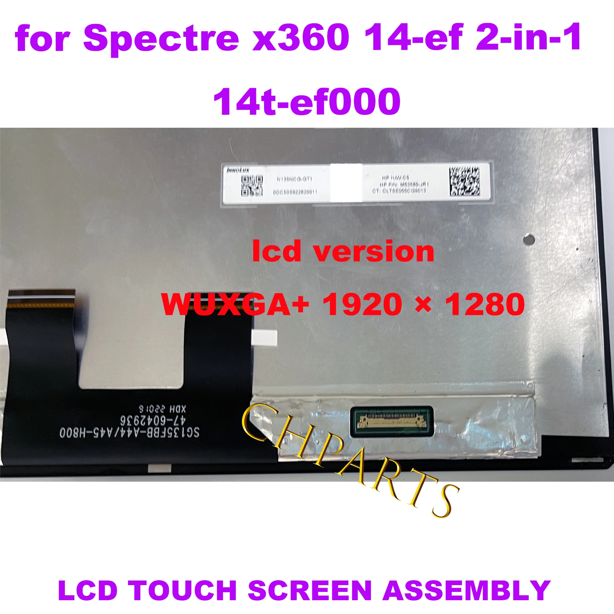 Imagem -06 - Ecrã Táctil Lcd para Painel de Substituição hp Spectre X360 14-ef 14t-ef Am-oled 135 Polegadas 1920x1280 Atna35vj07