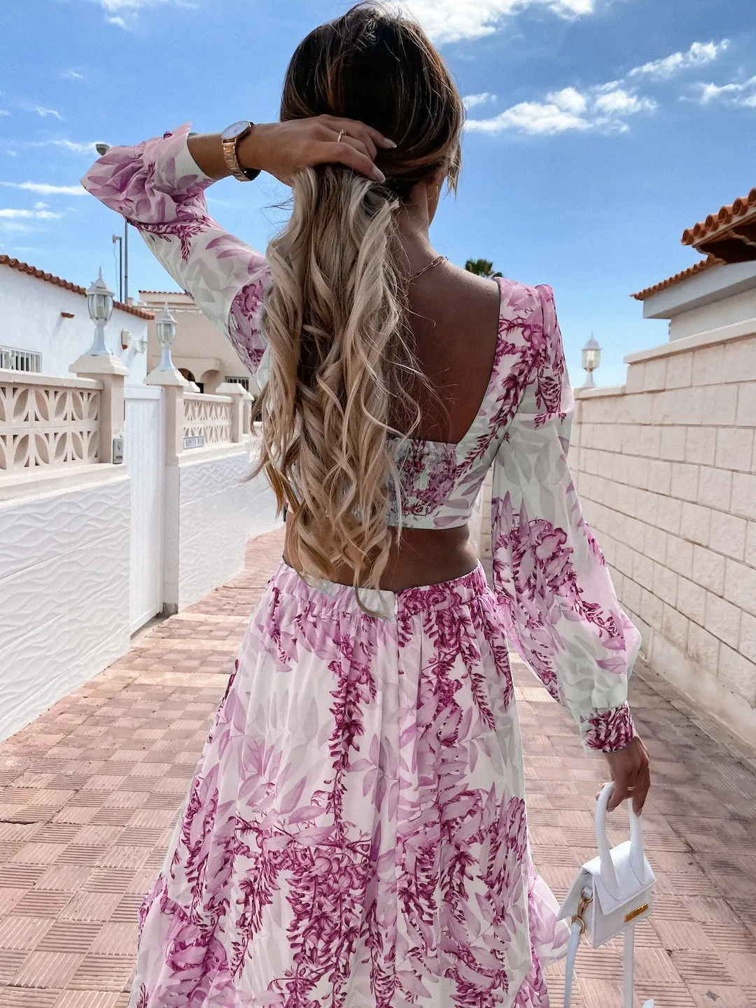 Frauen Boho Maxi Kleid Sommer Sexy V-ausschnitt Aushöhlen Laterne Hülse Party Club Kleider Backless Strand Cover Up Weibliche Robe kleid