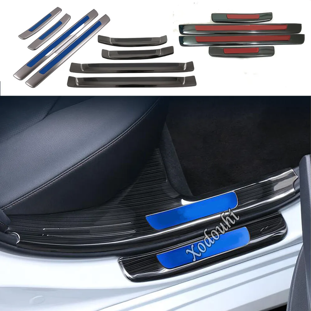 Car External Door Sill Scuff Plate Cover For Toyota Camry XV70 2017 2018 2019 2020 2021 2022 Stainless Steel Threshold Trim Hood
