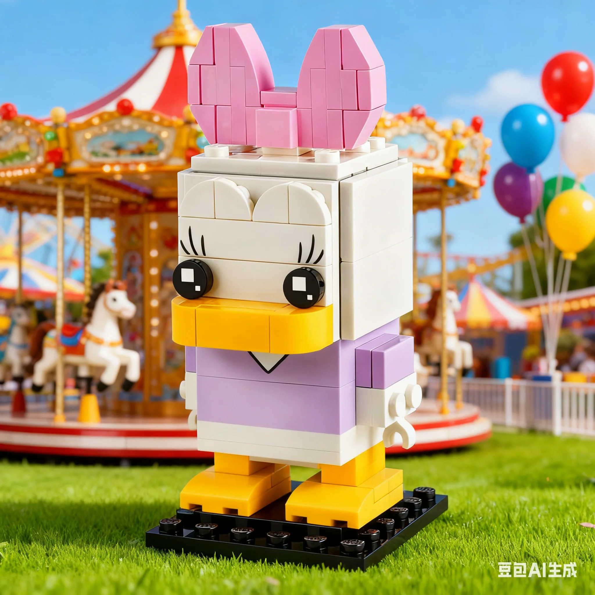 Lego Block Toy Fangtouzi Series 40476 Daisy Duck Toy Block Cadeau pour garçons et filles