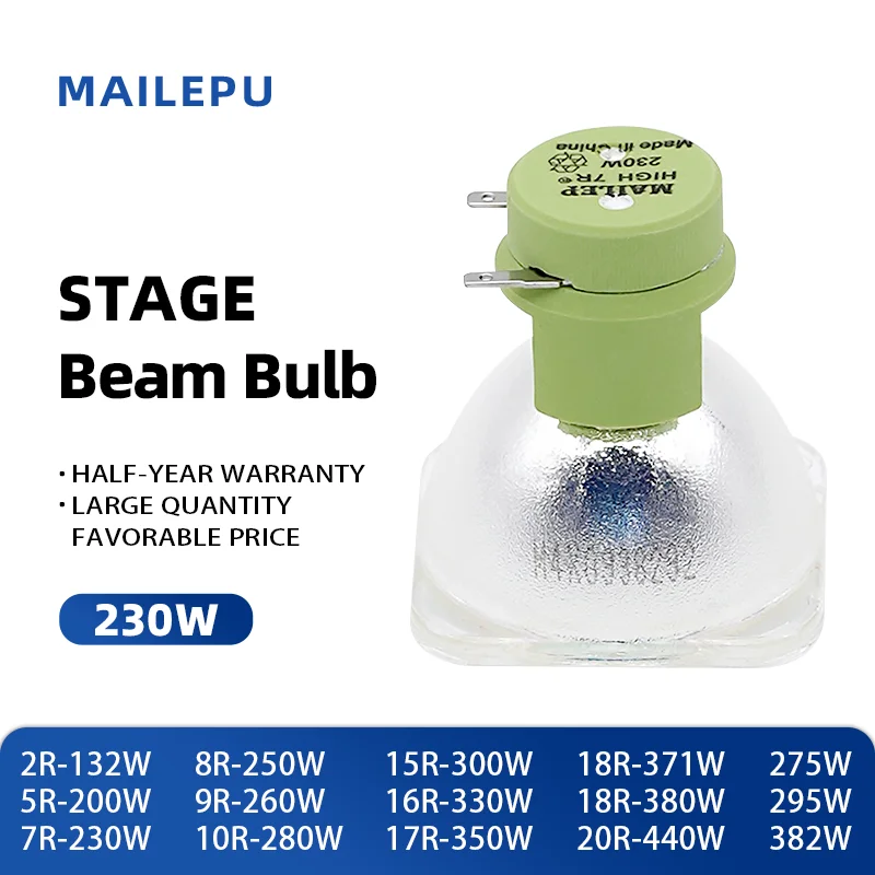 Bühnenlicht 200 W 5R / 7R 230 W Metallhalogenidlampe, bewegliche Strahllampe, 230 Strahl, Platin-Metall-Halogenlampen, folgen Sie den Spot