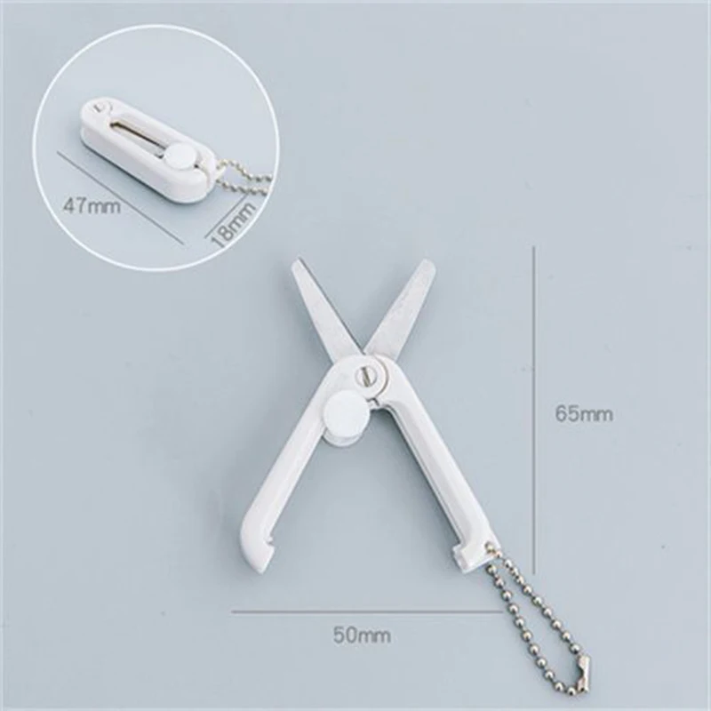 Morandi Mini ciseaux portables créatifs extensibles et pliables Mini ciseaux multifonctionnels sûrs et mignons petits ciseaux