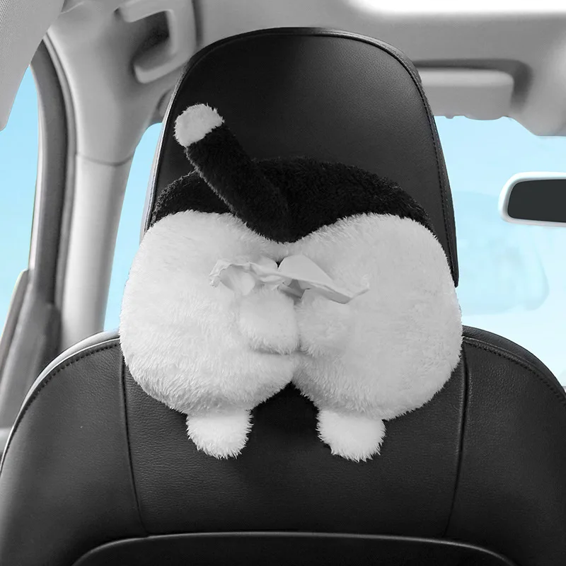 Creative Corgi Ass Tissue Box Soft Cartoon Paper Napkin Case Cute Animals Car Paper Boxes Lovely Napkin Holder for Car Seat