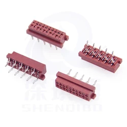 50Pcs Micromatch Red 2.54mm Pitch Double Row Female IDC Box Header Connector Sample 4P 6P 8P 10P 12P 14P 16P 18P 20P 22P 24P 26P