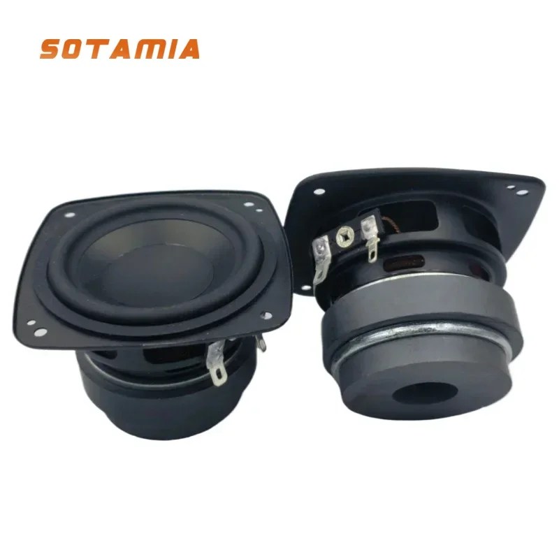 SOTAMIA 2Pcs 3 Zoll Breitbandlautsprecher Audio 4 Ohm 25W Tragbarer Lautsprecher Hifi Musik Heimkino-Lautsprecher für JBL Boombox 3