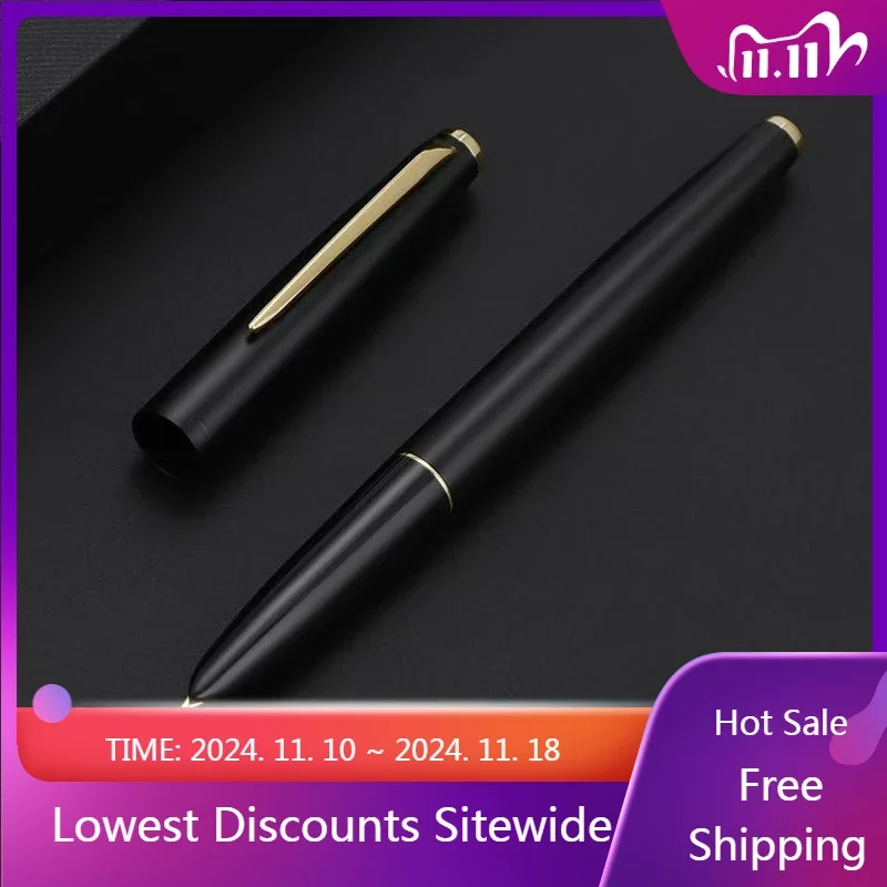 

New JInhao 911 Fountain Pen Matte Black EF/Bent 0.38/0.8mm Art Curved Ink Pen Student Calligraphy School Supplies Stationery