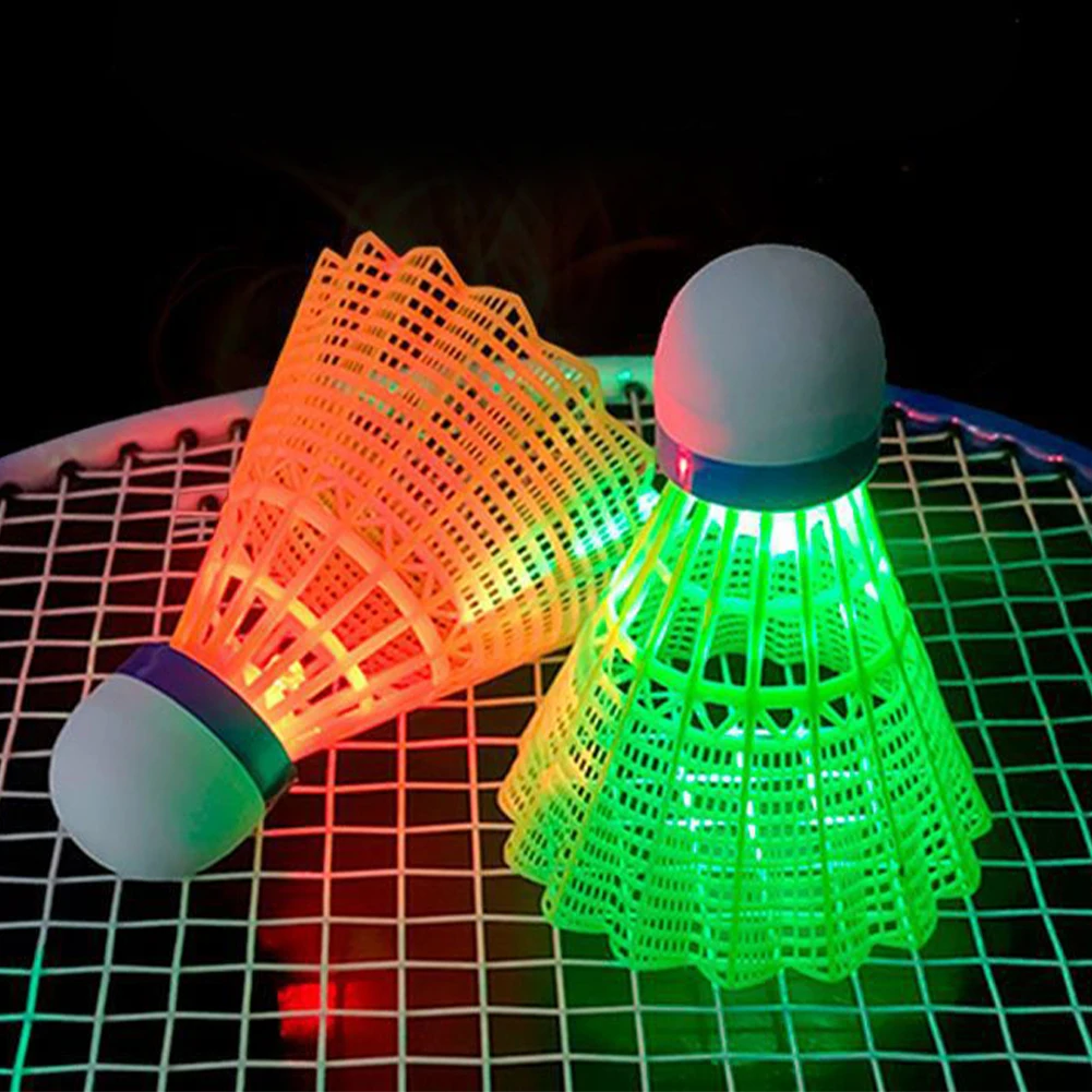 1PC/6PCS LED Luminous Nylon Badminton Elastic Foam Ball Head Durable Windproof Recreational Training Special Ball Random color