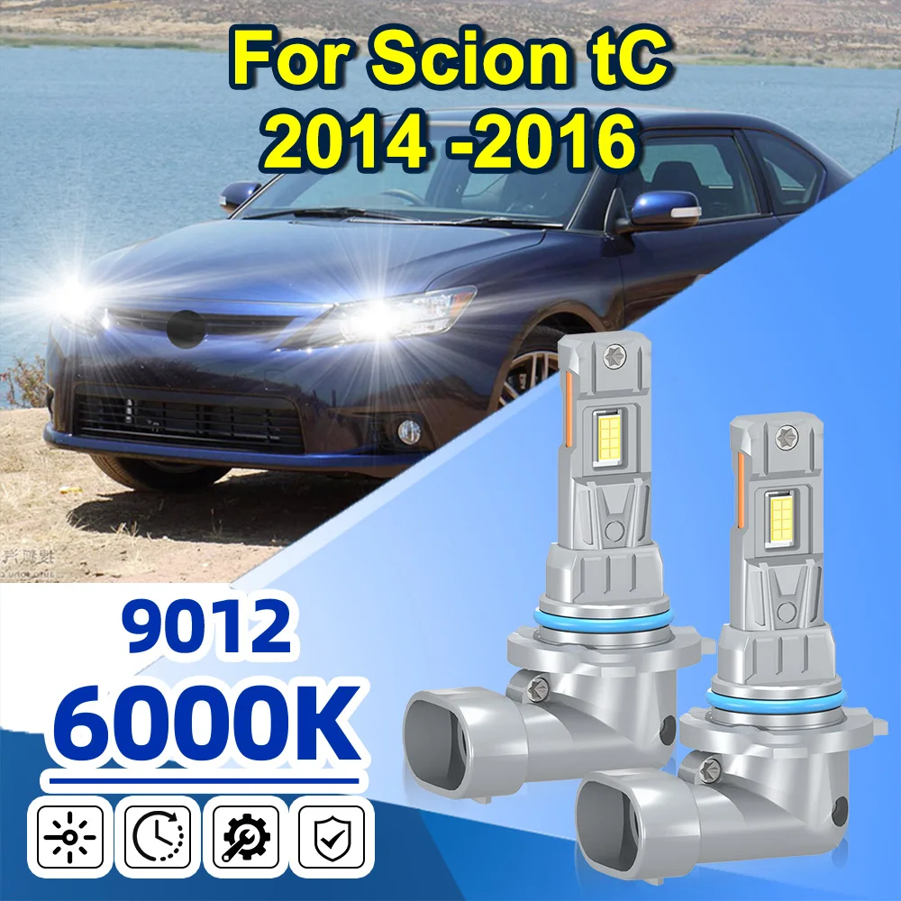 

Для Scion tC 2014-2016 9012 светодиодные фары супер яркие лампы белые 20000LM дальнего/ближнего света HIR2