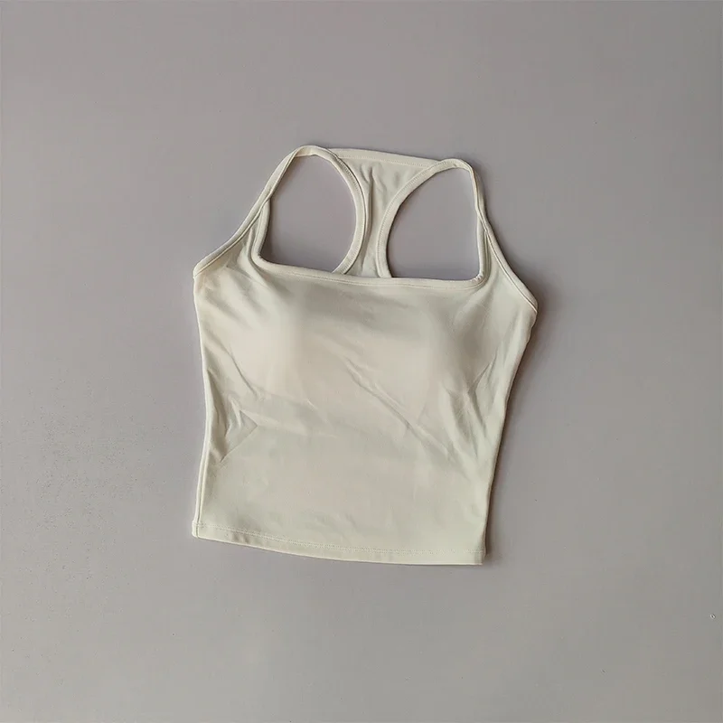 Integrierter stoßfester, farbblockierender I-Rücken, schöner, schnelltrocknender, vielseitiger Pilates-Yoga-Top, Fitness-BH, Damen-Sporttop – Detail 5