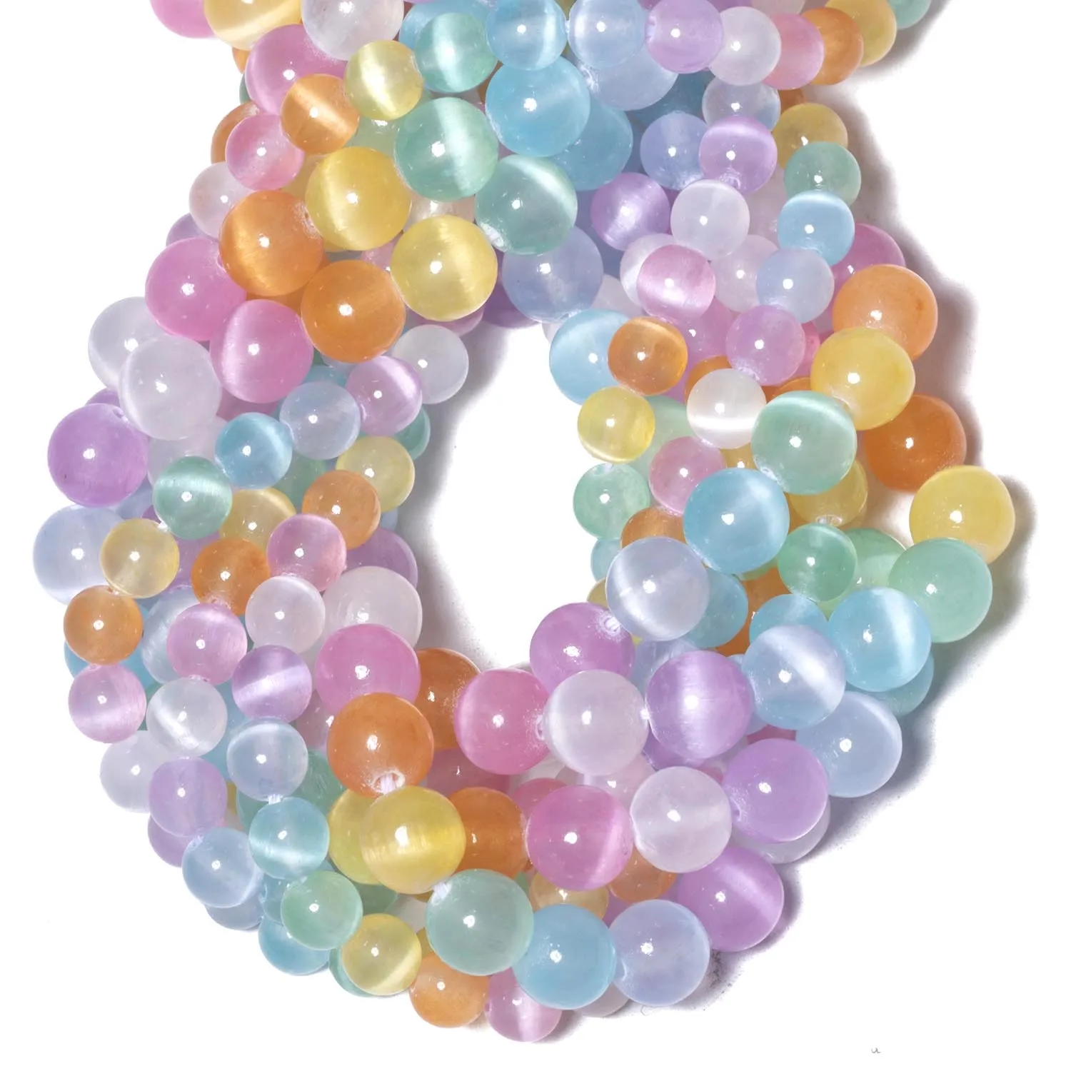 

6/8mm Multicolor High Quality Round Gypsum Stone Beads for Jewelry Making DIY Love Gift Bracelet Necklace Pendant Accessories