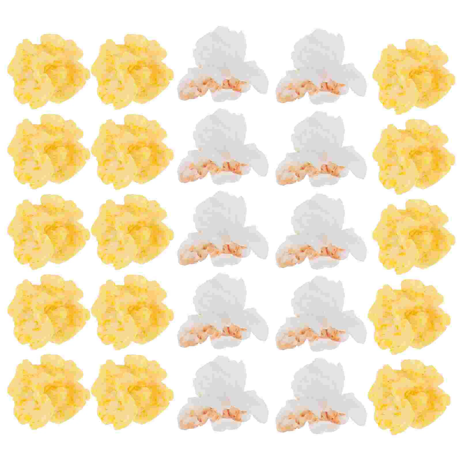 20 Pcs Artificial Popcorn Craft Accessories Candy Earrings Glass Resin Charm Jewelry Ornament DIY Cell Phone