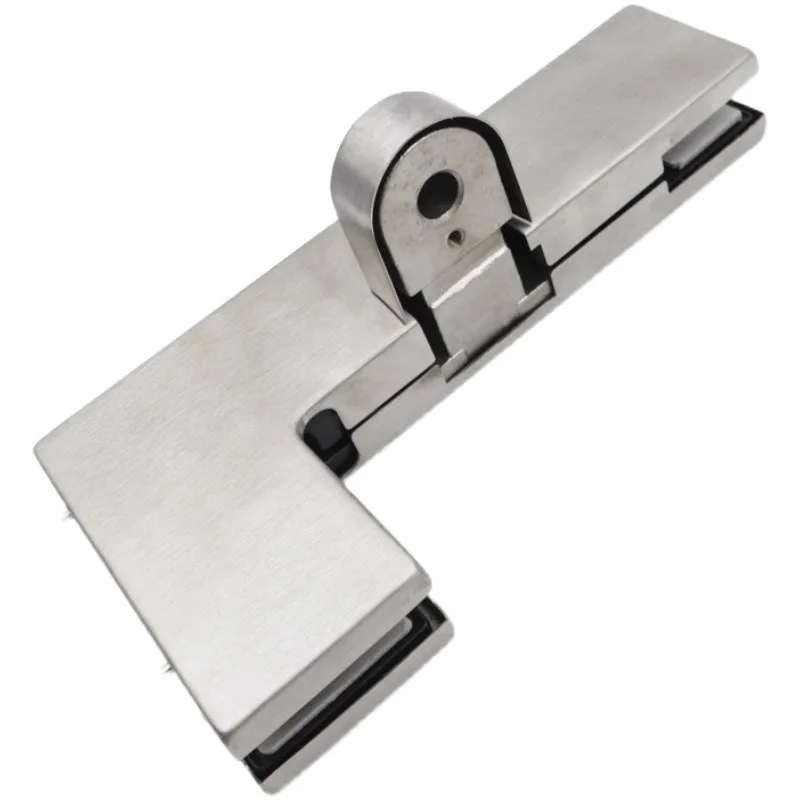 For Glass Door Eccentric Curved Clip Frameless Glass Door Eccentric Door Clip Floor Spring Thickened Seven-character Clip Right