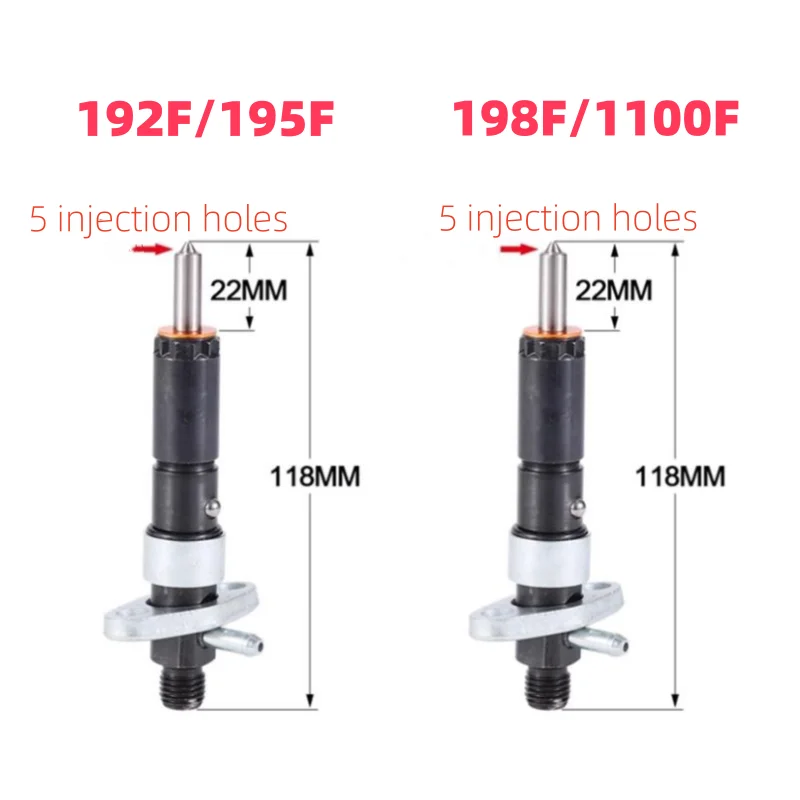 Fuel Injector Nozzle for Single Cylinder Diesel Engine KD192F 195F 198F 1100F 1105F Compatible with Generators 7KW 8KW 10KW 12KW