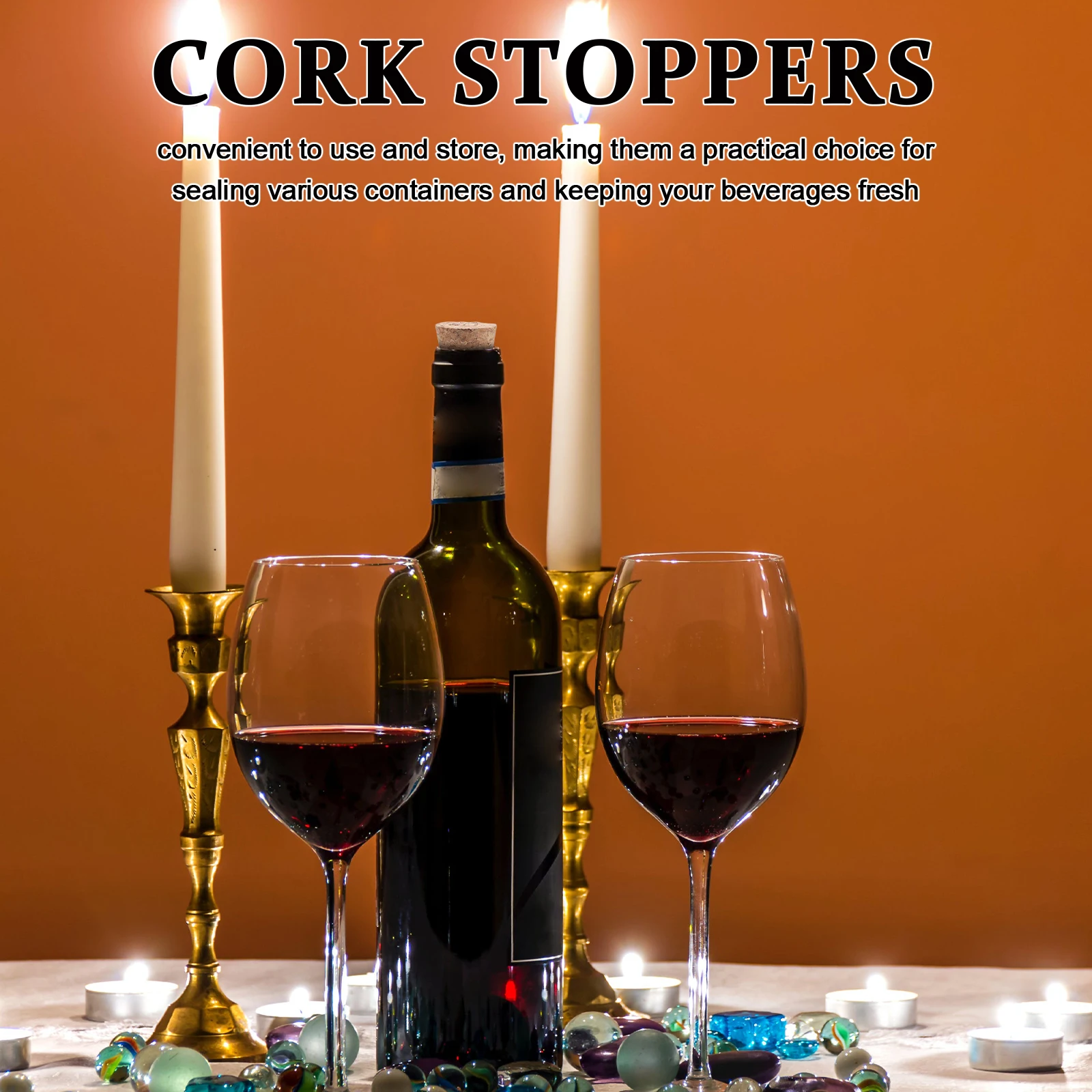 

30 Pcs Cork Stoppers Natural Secure Tapered Glasses Jars DIY Wishing Bottle Glasses Stoppers Preservation Storage