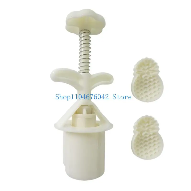 652F MidAutumn Festival Dessert Maker Baking Tool 3D Pineapples/Flower Dessert Molds Hand Press Molds Plungers Pastry Tool