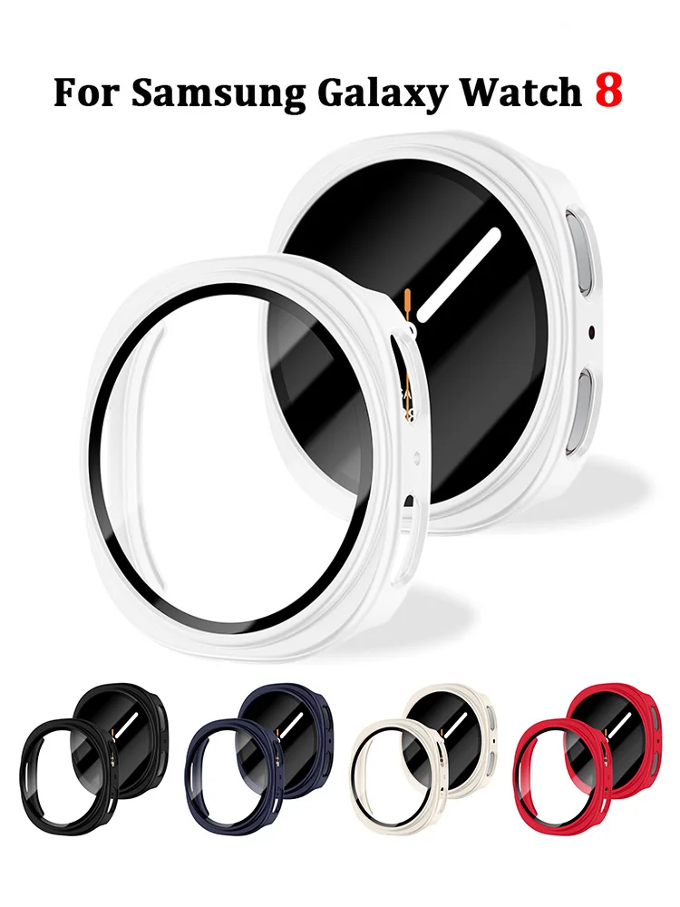Tempered Glass+Case for Samsung Galaxy Watch 9 8 Accessories All-around Hard PC Bumper Frame Screen Protector 40MM 44MM Cover