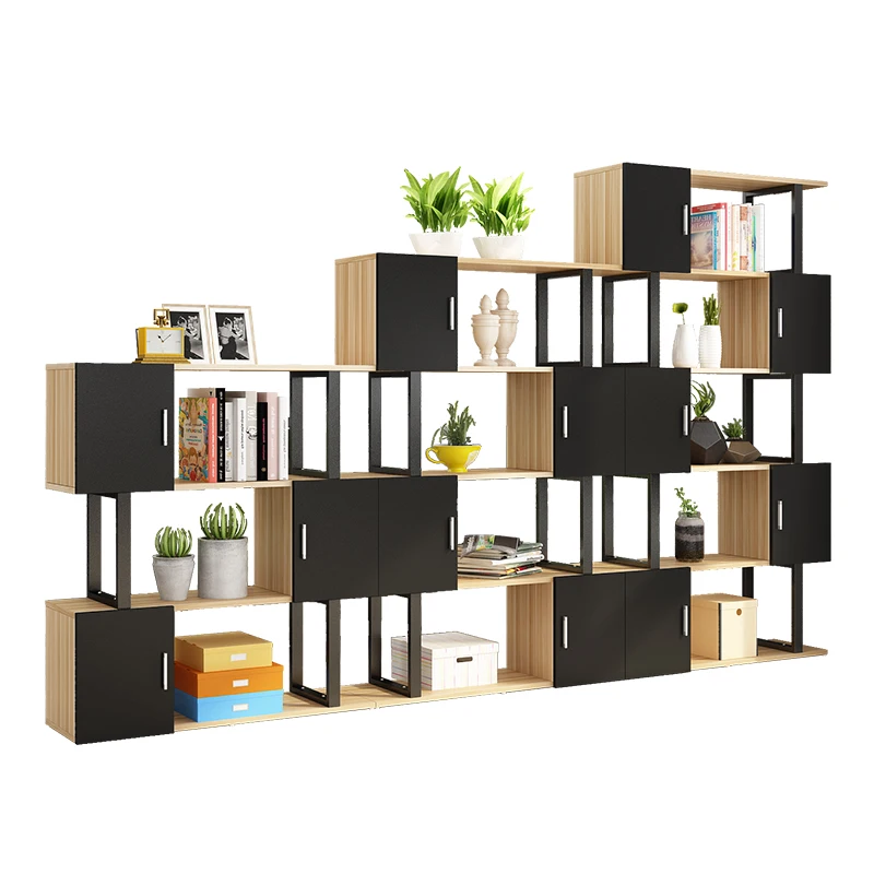 Partition rack cabinet office creative living room modern simple layered floor wrought iron rack