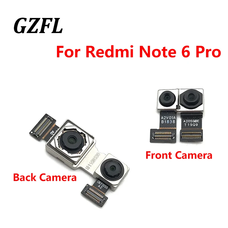 

New For Xiaomi Redmi Note 6 Pro Front Camera Flex With Back Rear Camera Module Flex Cable