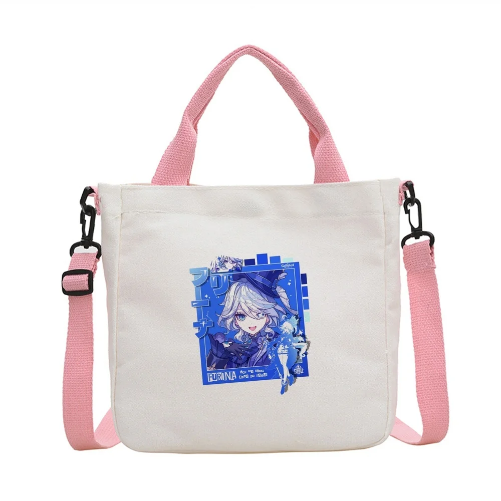 Genshin Impact Furina tote bag grocery totebag shopping bolsas de tela foldable femme