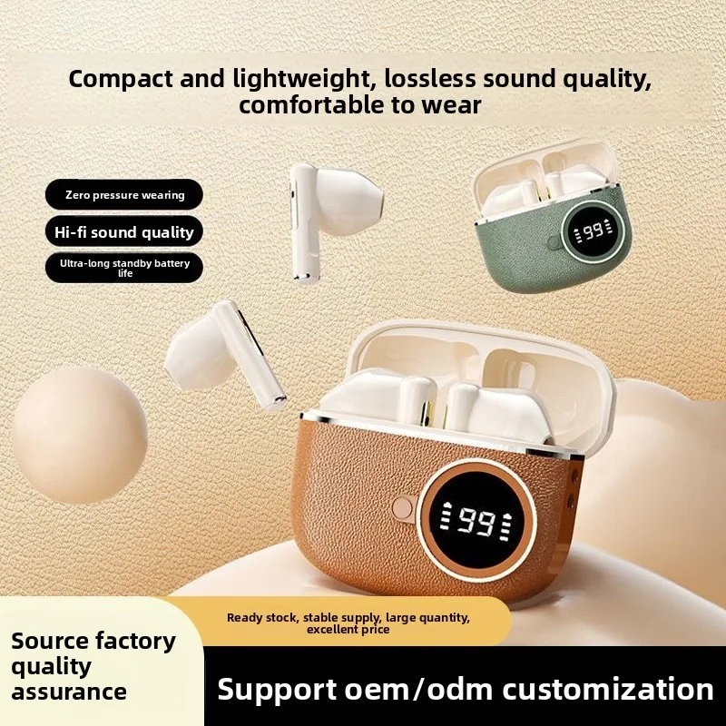 Bluetooth Earbuds, Retro Digital Display Wireless In-Ear, Long Battery Life With Noise Cancellation, For Daily Use And Travel